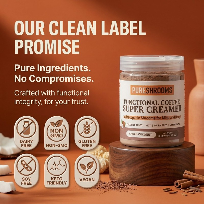 PureShrooms Functional Coffee Super Creamers (Cacao)