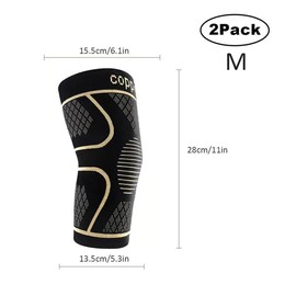 ARITAUM Copper Ion Knee Protectors, Running equipment, Basketball equipment, Football  equipment, Pressure Support and Reducing Pain - Colour: M-1pair