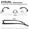 EYEURL Reading Glasses Half-Frame Computer Readers for Men and Women