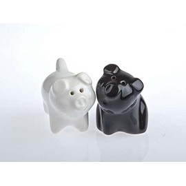 Salt Shaker in Pig Design Wedding Decoration Favours Table Decoration S+P Miss Peggi The Most Unusual Salt Shaker (Black White)