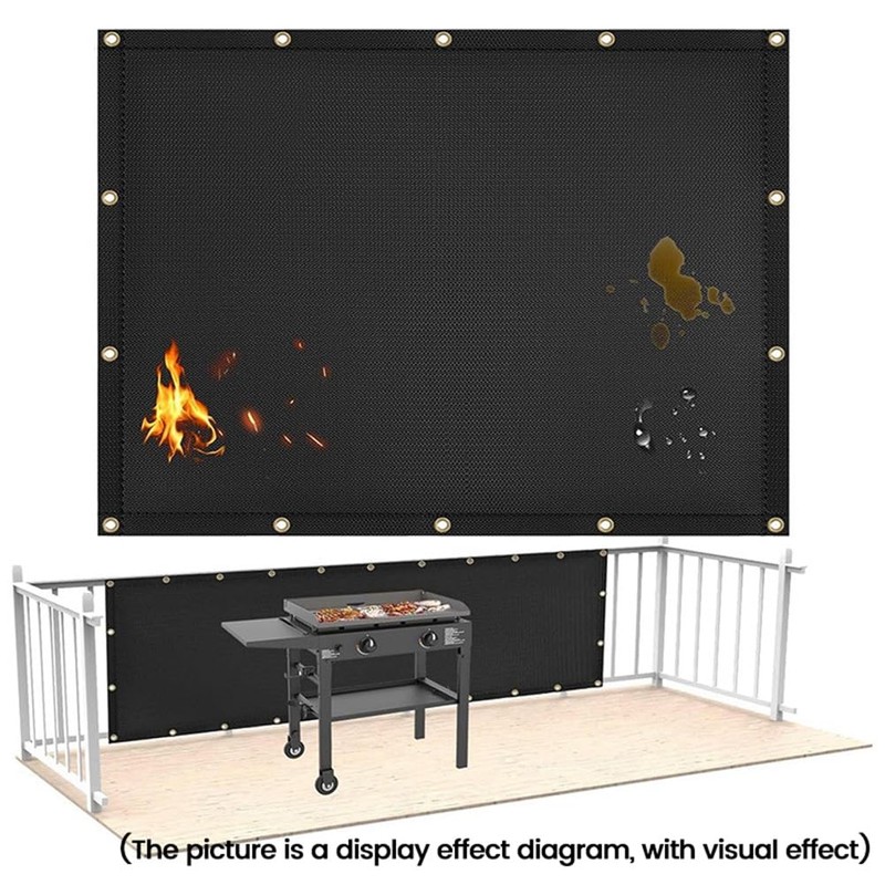 Snblzhef Fireproof Heat Shield for Wall Behind Grill Protect Deck