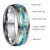 Vakki Tungsten Carbide Ring Suitable for Men/Women 8 mm Dome
