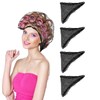 4-Piece Hair Net for Rollers, Triangular Mesh Women's Hair Net