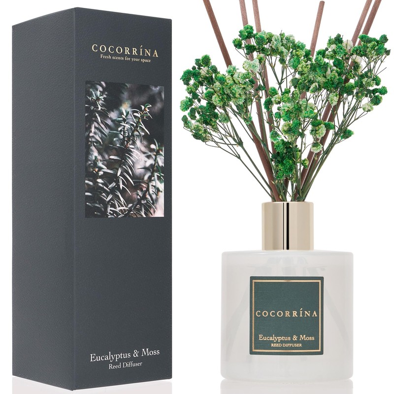 Cocorrína Reed Diffuser Sets- Eucalyptus & Moss Scented Diffuser with