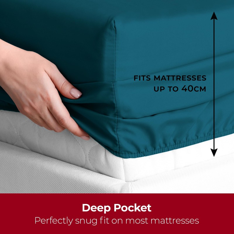 Mellanni King Size Fitted Sheets - All Around Elastic -