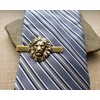 Handmade Oxidized Brass Lion Tie Clip