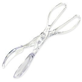 Chef Craft Premium Salad Scissor Tongs, 11.25 inch, Clear