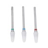 3pcs Ceramic Nail Drill Bit Set Gel Removal Nail Polishing