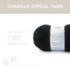 Lion Brand Yarn Chenille Appeal Yarn, Onyx