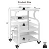 Natwind Large Printer Stand,Printer Table with Adjustable Storage Shelf,3 Tier