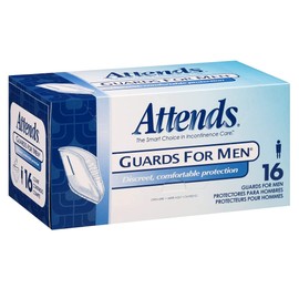 Attends Attends Guards for Men Incontinence Care, One Size, 16-Count (x4)