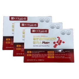 SellerHub [Chong Kun Dang Health] Chong Kun Dang Iron Folic Acid Vitamin D Plus 500mg x 60 Capsules 3 Packs (S39138747) / [종근당건강] 종근당 철분 엽산 비타민D 플러스 500mg x 60캡슐 3개 (S39138747)