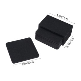 ABOOFAN 8pcs Black Water Absorption Felt Coasters Thickened Nonwoven Insulation Pads Multi Purpose Tableware Mat for Home Parties Dining Decor Easy to Clean Skidproof Heat Resistant