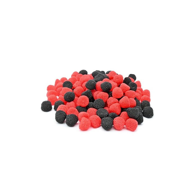Candy Retailer Gummi Berries Candy (Red & Black, 1 Lb)