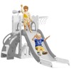 LulliSpace 6 in 1 Toddler Slide,Kids Climber Slider for Indoor