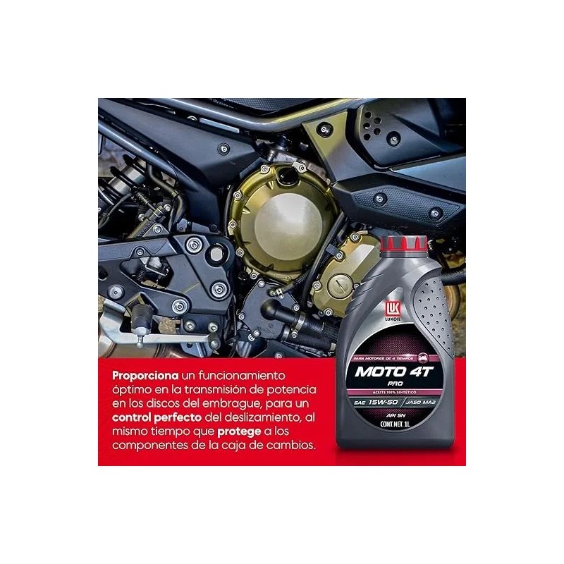 Aceite Sintético Motocicleta Lukoil Moto Pro 4t 10w-50 1l