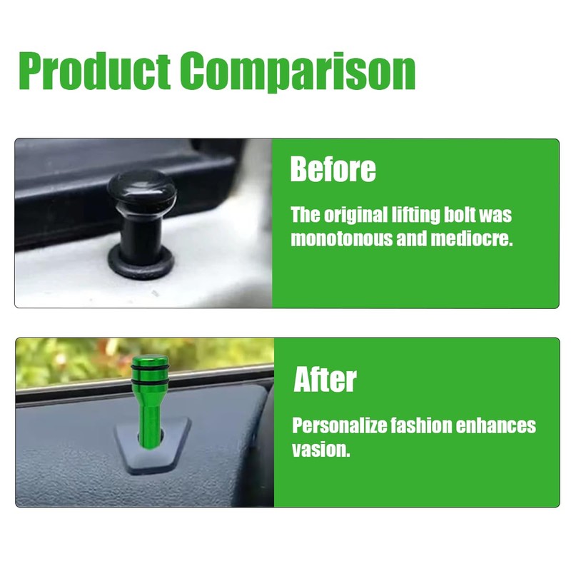 ZIMISI 4PCS Car Door Lock Knobs, 1.93" x 0.47" Safety