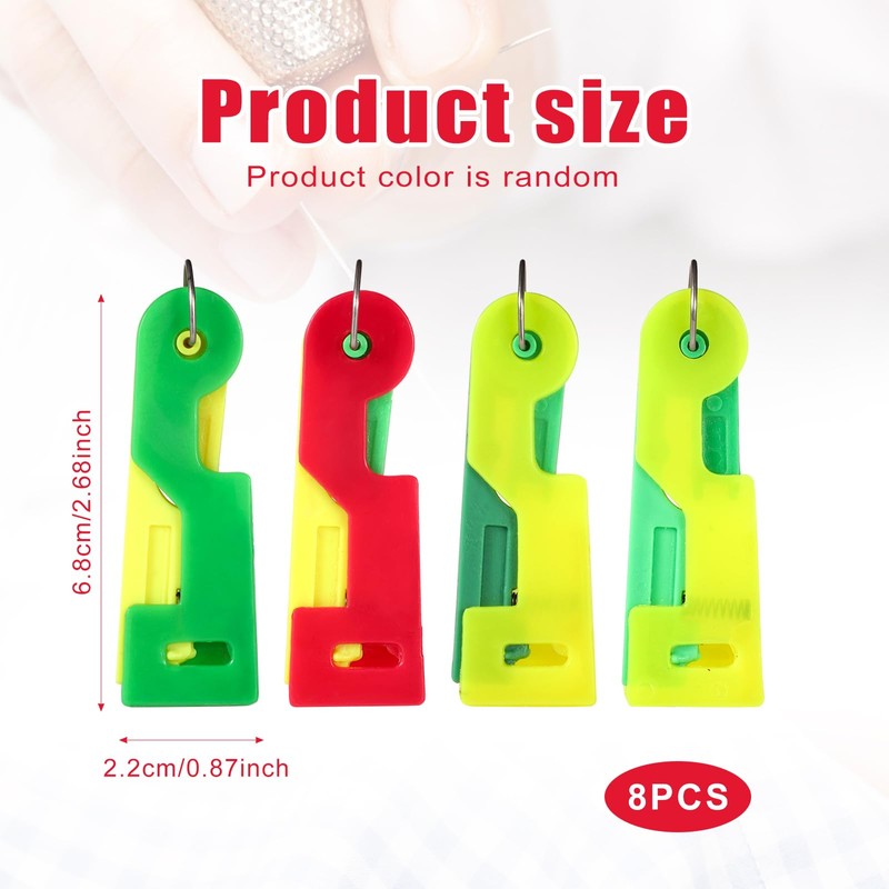 8pcs Automatic Needle Threader, Sewing Machine Auto Needle Threader Random