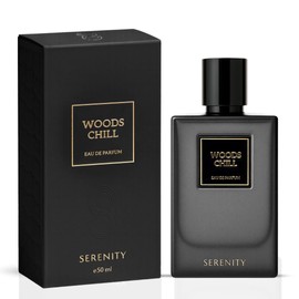 SERENITY Woods Chill Eau de Parfum for Men & Women 50ml (1.7 oz) | Fresh Citrus Woody Fragrance with Lemon, Cardamom, Orange Blossom & Amberwood | Long-Lasting Unisex Perfume Spray