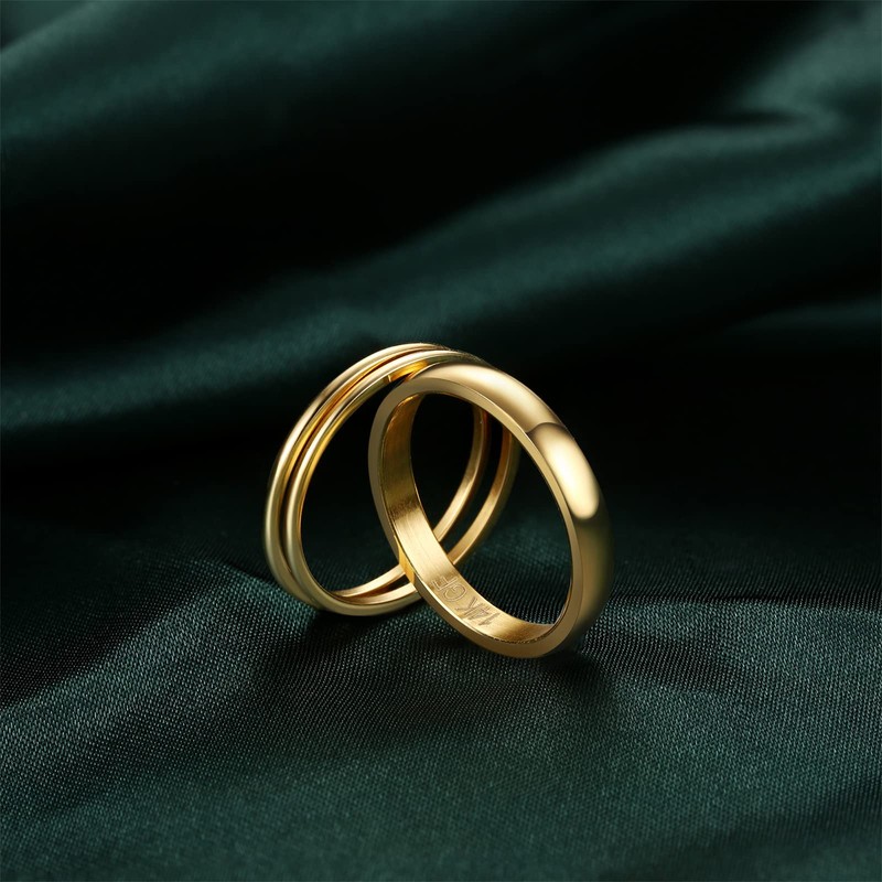 Jstyle 14K Gold Filled Rings for Women Stacking Rings Stackable