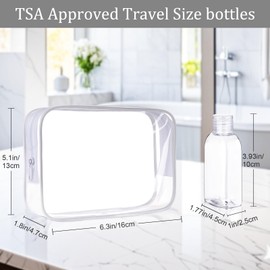Decorniqu 4 Pack Travel Bottles for Toiletries 100ml TSA Approved Travel Size Containers Leak Proof Travel Shampoo and Conditioner Bottles Travel Essentials Plastic Squeeze Bottles with Flip Cap