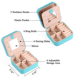 Yqljew Women's Travel Essentials - Small Jewelry Box | Travel Jewelry Case & Organizer | Vacation Essentials for Women, Moms & Grandmas