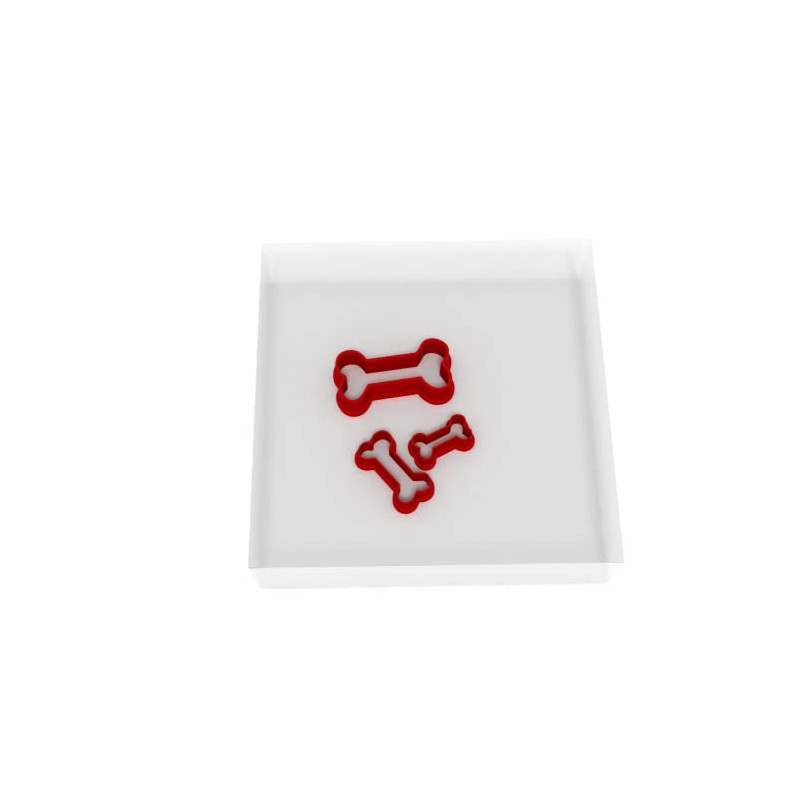 Mini/Tiny Bone Set of 3 Value Fondant Icing Dog Treat