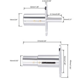 Recogwood 32mm Cylinder Length Push Plunger Lock, 19mm Cylinder Diameter Zinc Alloy Cylinder Cabinet Lock with Keys for Drawer Desk Wardrobe Cabinet, Keyed Different