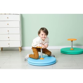Spinner-X Seated Spinner Sensory Toy, Sit Spinner Sit and Spin Bigger Size and Durable Material for Kids- Ages 3 and up (Blue) by BARNEY KAITE BS…