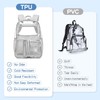 Cusangel Heavy Duty Clear Backpack Clear BookBag,Stadium backpack 16 x11