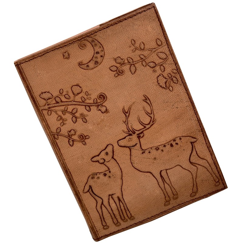 Purpledip Leather Diary/Journal/Notebook 'Eden Garden' With Naturally Treated Paper; Corporate