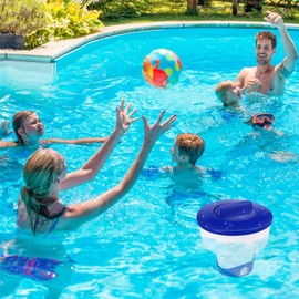 Zocipro Chlorine Dispenser for Hot Tub, 7 Inch Floating Chlorine Tablets Dispenser Floating Pool Chlorine Dispenser for Swimming Pool, Water Park, Spa