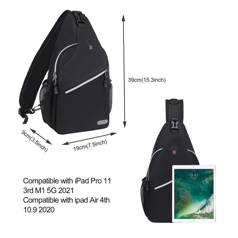 MOSISO Sling Backpack, Multipurpose Crossbody Shoulder Bag Travel Hiking Daypack,