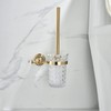 WOLIBEER Crystal Toilet Brush Holder, Polished Gold Brush Handle with