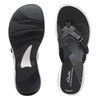 Clarks Clarks womens Breeze Sea Flip Flop, Black Synthetic, 11