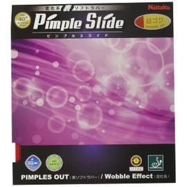 Nittaku NR-8568 Table Tennis Rubber, Pimple Slide, Soft Table, Variable Model, Red, Medium