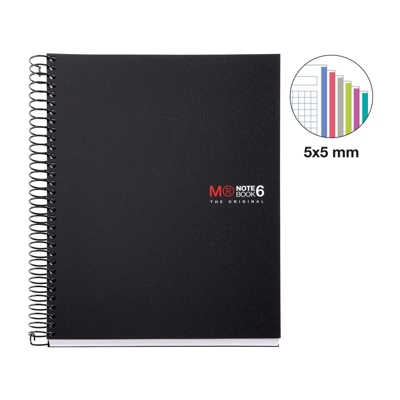 MIQUEL RIUS 8422593028278 A5 Notebook - Black (Pack of 3)