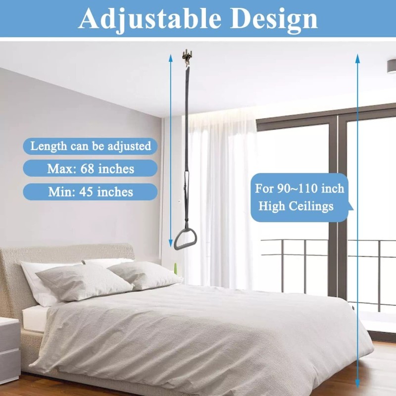 AOSSA Bed Trapeze for Elderly Bed Pull Up Stand Assist