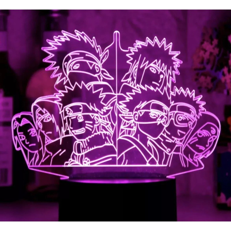 Unbranded Obito Uchiha Kakashi Hatake Rin Nohara Anime 3D Lamp