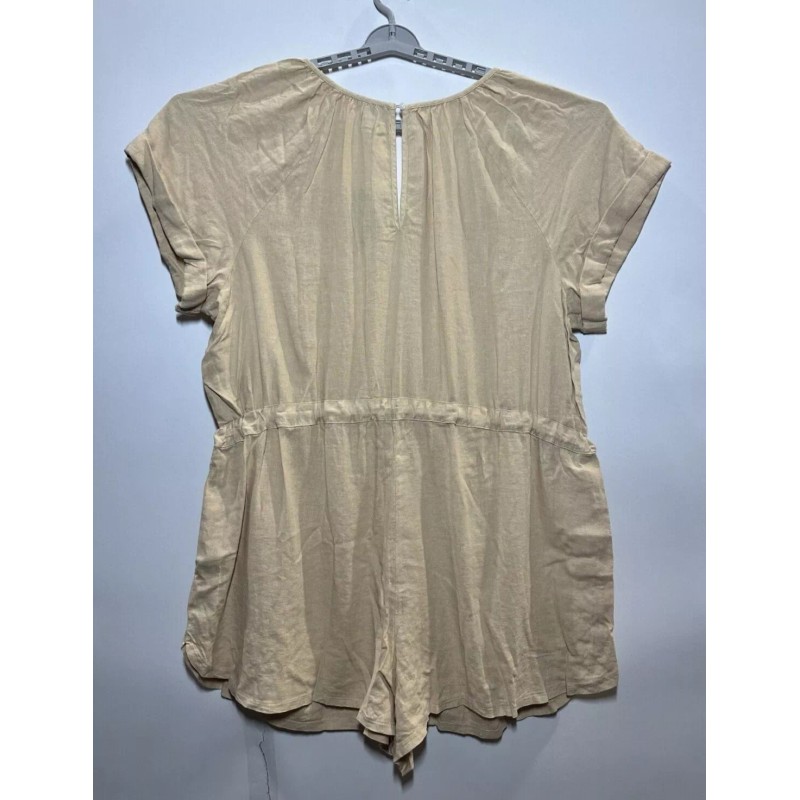 Universal Thread Women's Short Sleeve Romper - Universal Thread Tan