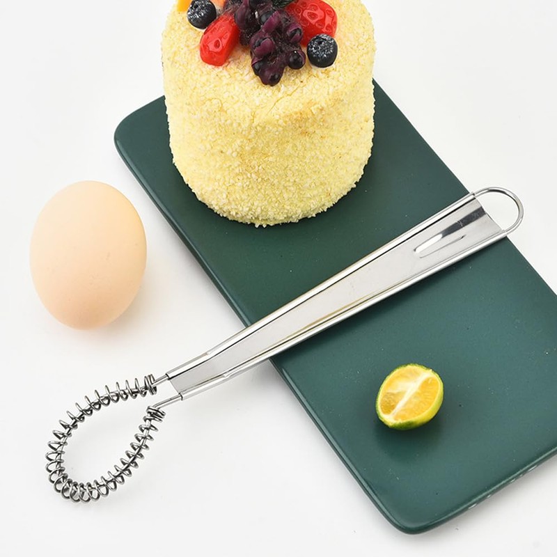 2 Pcs Stainless Steel Manual Whisk Egg Beater Hand Whisker