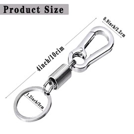 2 Pcs Zinc Keychain Clip Key Ring,Metal Carabiner Clips Keyring Keychains Chain Holder Organizer for Car And Keys Finder,Key Chains for Men Women (Pull Spring)