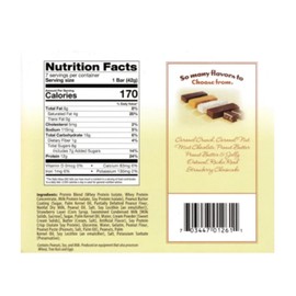 Nutmeg State Nutrition - High Protein Diet Bars, Gluten Free, Low Cholesterol, Low Sodium, Low Sugar, Ideal Protein Compatible, 7 Servings Per Box (Peanut Butter & Jelly)