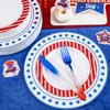 THALIA 180pcs 4th of July Plastic Plates - Red White