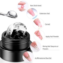 15ml Nail Art Nail Gel Rhinestone Glue Gel for Sticky Drill Adhesive Crystal Gems Jewelry Decor UV Nail Polish Gel Japanese Hard Nail No-Clean Fast Dry Seal Enhanced Drilling Adhesive