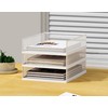 A3 Stackable Paper Letter Tray Organizer, 2/3/4 Tier, Metal Mesh