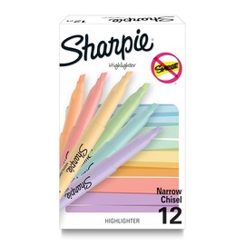 Sharpie Pocket Highlighters Mild Pastel Colors Assorted Chisel Tip 12 Count - School Home Office Use Bright Pastel / 샤피 포켓 형광펜 순한 파스텔 색상 모듬 끌 팁 12 카운트 - 학교 가정 사무실 사용 Bright Pastel