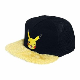 Pokémon Unisex Pikachu Wink Hat Yellow Black One Size, black