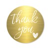 Yeachlaing 1.5 Inch Thank You Stickers, 480 White Script on