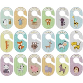 Baby Wardrobe Dividers - 18 x Closet Organiser Hangers - Arrange Clothes by Clothing Type Size or Age - Perfect Baby Shower Nursery Gift Set for Expecting Mothers by Cozy Hedgehog
